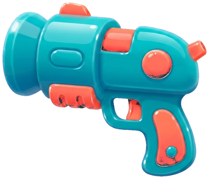 Teal Wobbler toy blaster