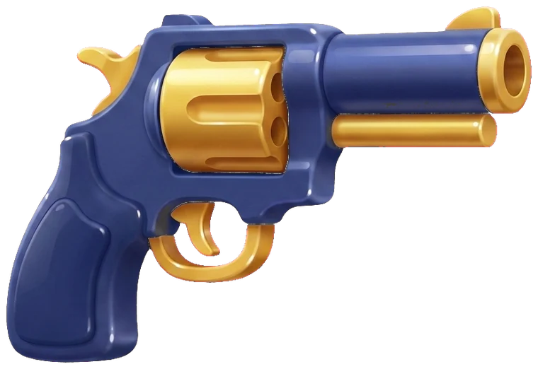 Blue and gold Revolver toy blaster